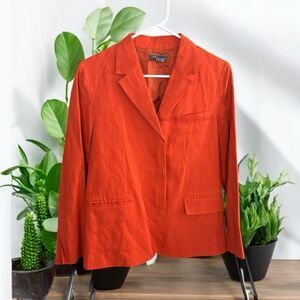 VINCE. Women's Orange Blazer wool blend size 8 (medium) preppy quiet luxury